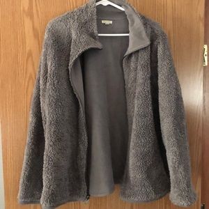 Reversible fleece and Sherpa jacket